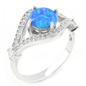 925 Sterling Silver Opal Ring OZY-1-43