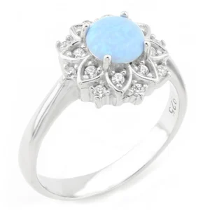 925 Sterling Silver Opal Ring OZY-1-45