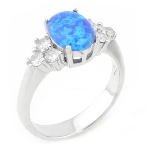 925 Sterling Silver Opal Ring OZY-1-47