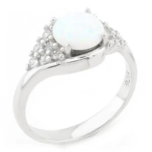 925 Sterling Silver Opal Ring OZY-1-48