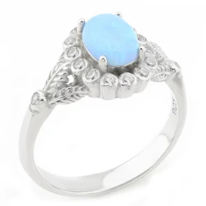 925 Sterling Silver Opal Ring OZY-1-51