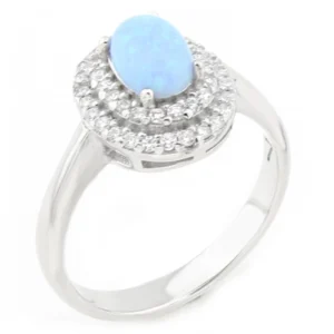 925 Sterling Silver Opal Ring OZY-1-54