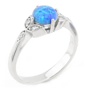 925 Sterling Silver Opal Ring OZY-1-56