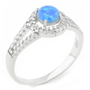 925 Sterling Silver Opal Ring OZY-1-57