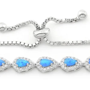 925 Sterling Silver Opal Adjustable Bracelets OAB4