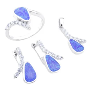 925 Sterling Silver Opal Set OZST-1-117