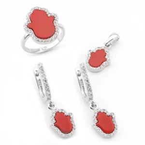 925 Sterling Silver Opal Set OZST-1-123