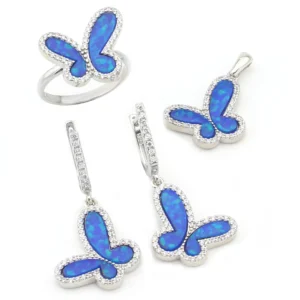 925 Sterling Silver Opal Set OZST-1-124