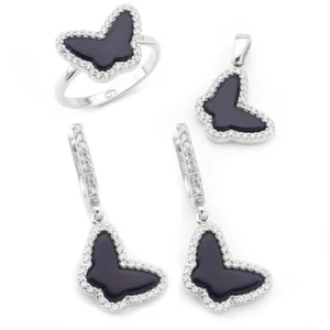 925 Sterling Silver Opal Set OZST-1-125