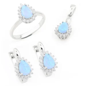 925 Sterling Silver Opal Set OZST-1-28