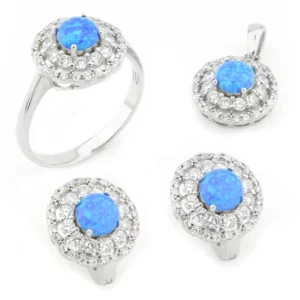 925 Sterling Silver Opal Set OZST-1-31