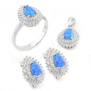 925 Sterling Silver Opal Set OZST-1-35