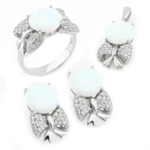 925 Sterling Silver Opal Set OZST-1-40