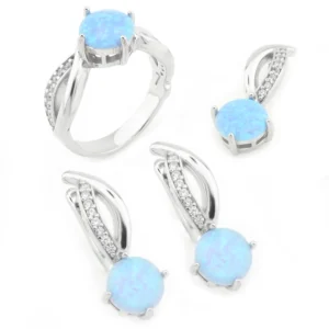 925 Sterling Silver Opal Set OZST-1-41