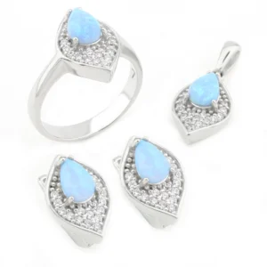 925 Sterling Silver Opal Set OZST-1-46