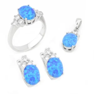 925 Sterling Silver Opal Set OZST-1-47