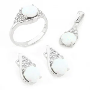 925 Sterling Silver Opal Set OZST-1-48