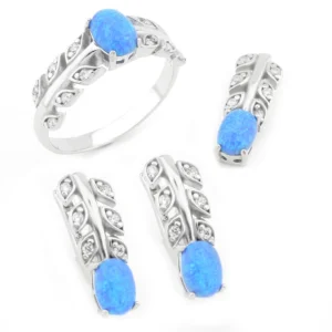 925 Sterling Silver Opal Set OZST-1-50