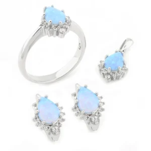 925 Sterling Silver Opal Set OZST-1-53