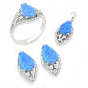 925 Sterling Silver Opal Set OZST-1-55