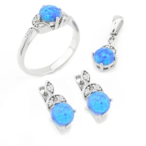 925 Sterling Silver Opal Set OZST-1-56