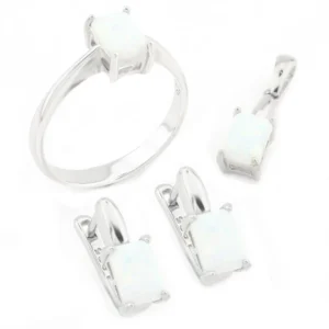 925 Sterling Silver Opal Set OZST-1-61