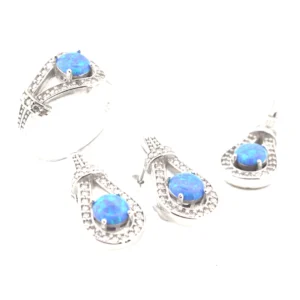 925 Sterling Silver Opal Set OZST-1-66