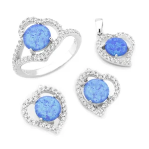 925 Sterling Silver Opal Set OZST-1-74