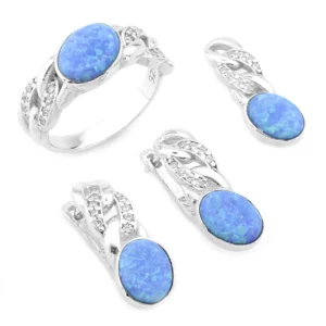 925 Sterling Silver Opal Set OZST-1-77