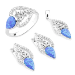 925 Sterling Silver Opal Set OZST-1-79
